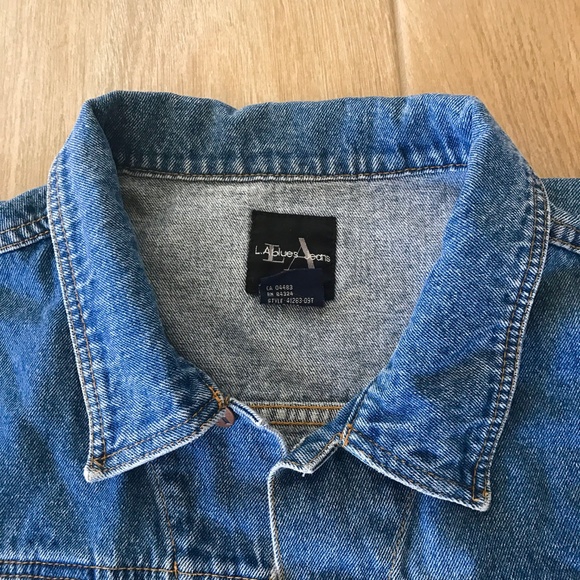 L.A. Blues Jeans 100% Cotton Classic Denim Jean Jacket Large - Picture 2 of 7